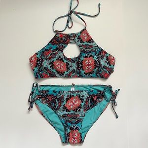 La Vie En Rose high neck top 2 piece bikini set